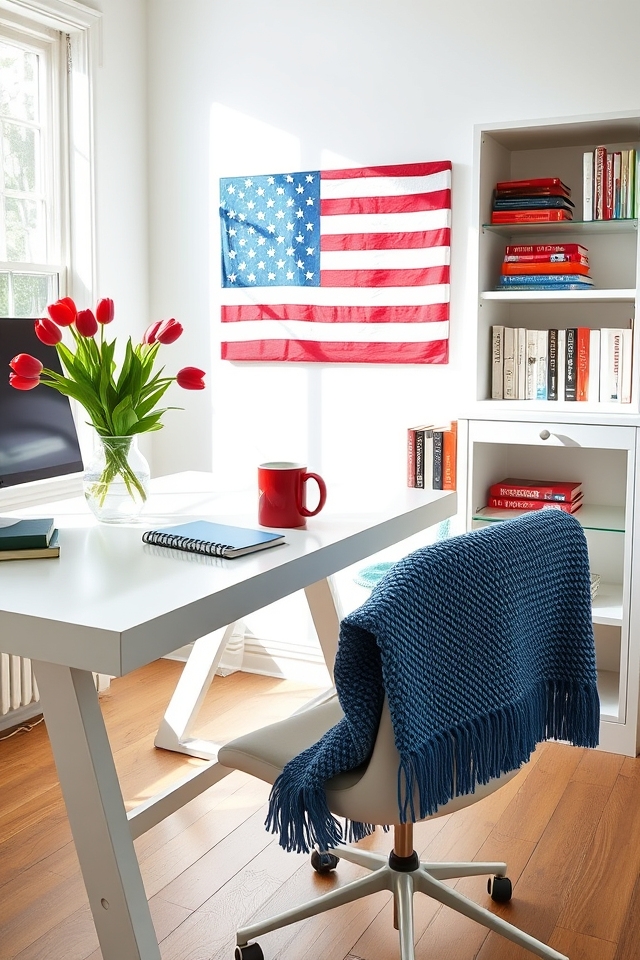 patriotic home office decor