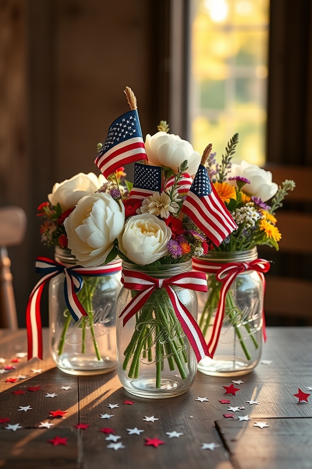 patriotic mason jar decor