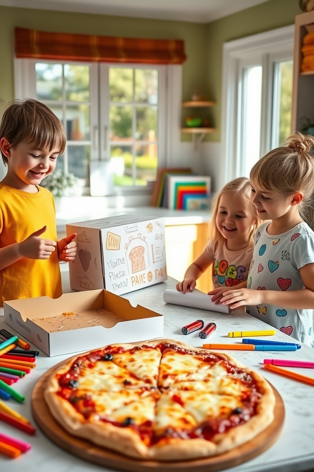 personalized pizza box decorating