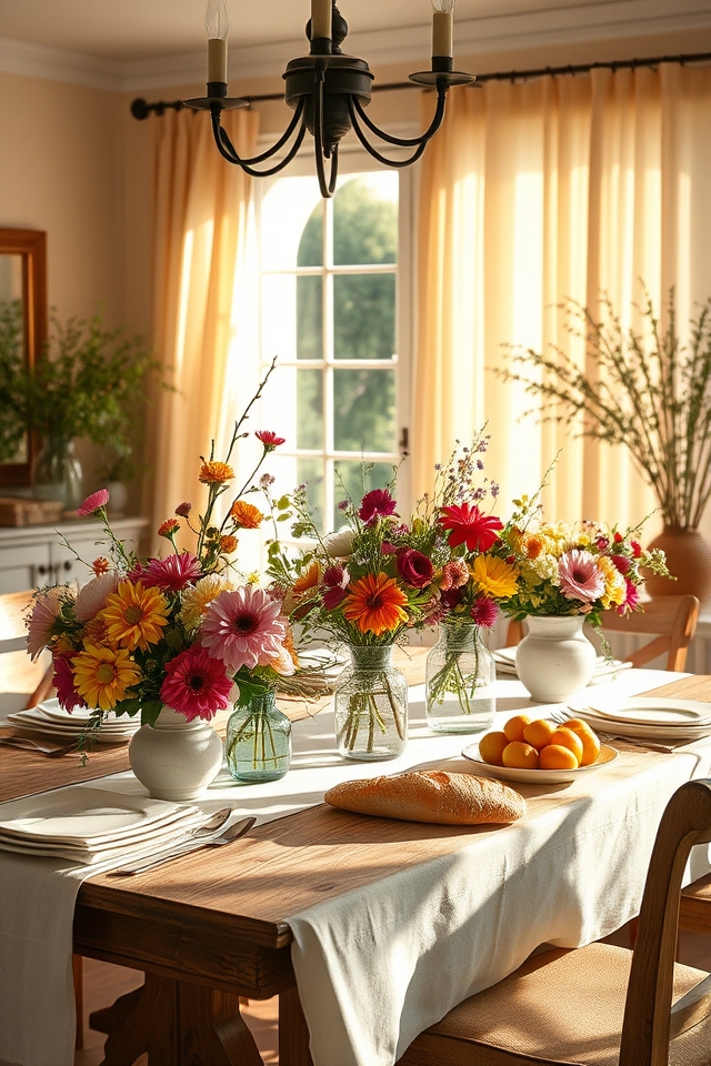 playful floral table decor