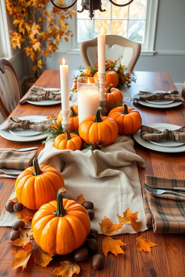 pumpkins as autumn centerpieces
