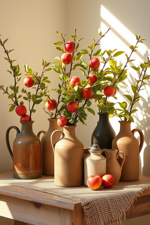 rustic apple branch decor