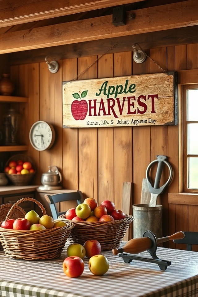 rustic apple harvest decor