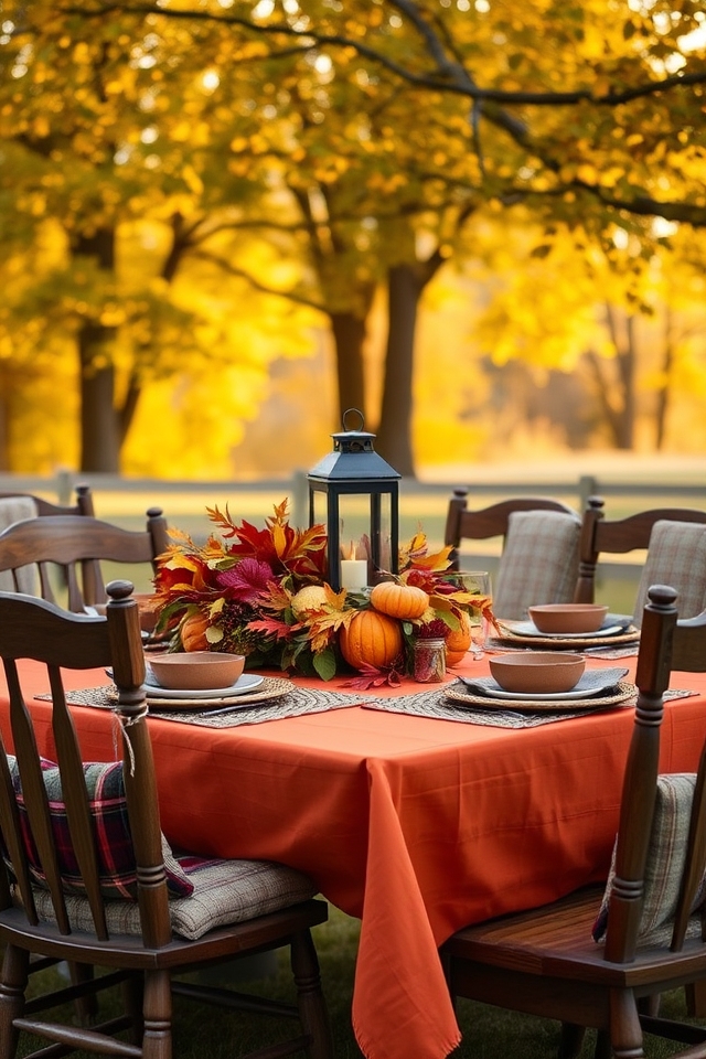 rustic outdoor dining charm
