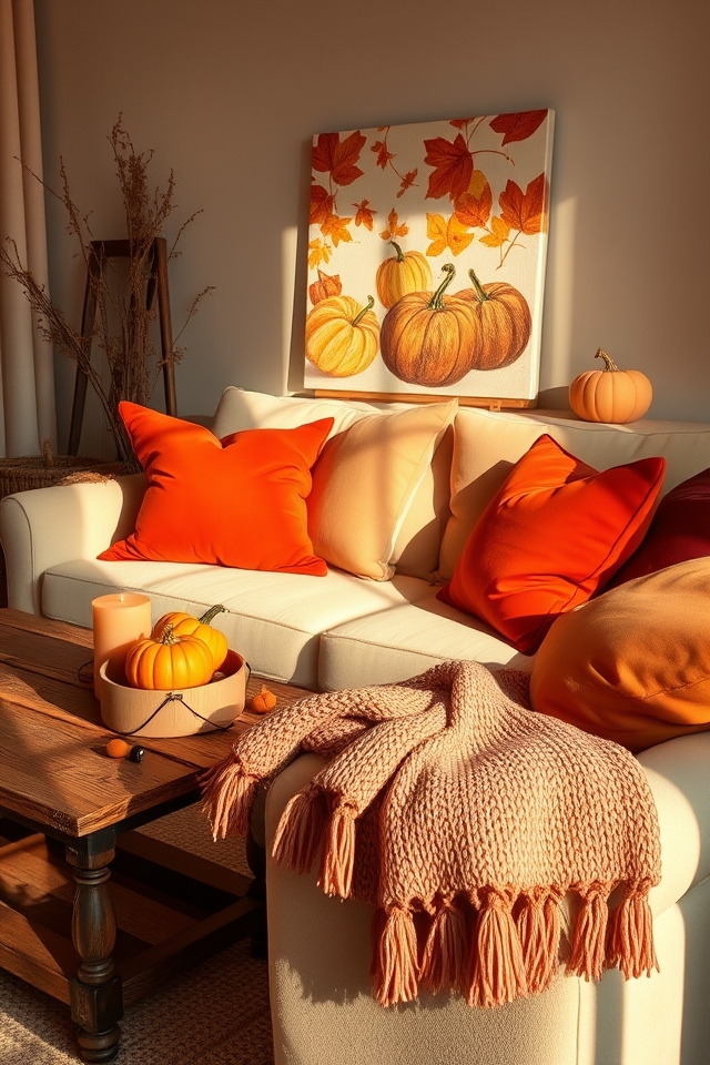 seasonal artwork creates ambiance