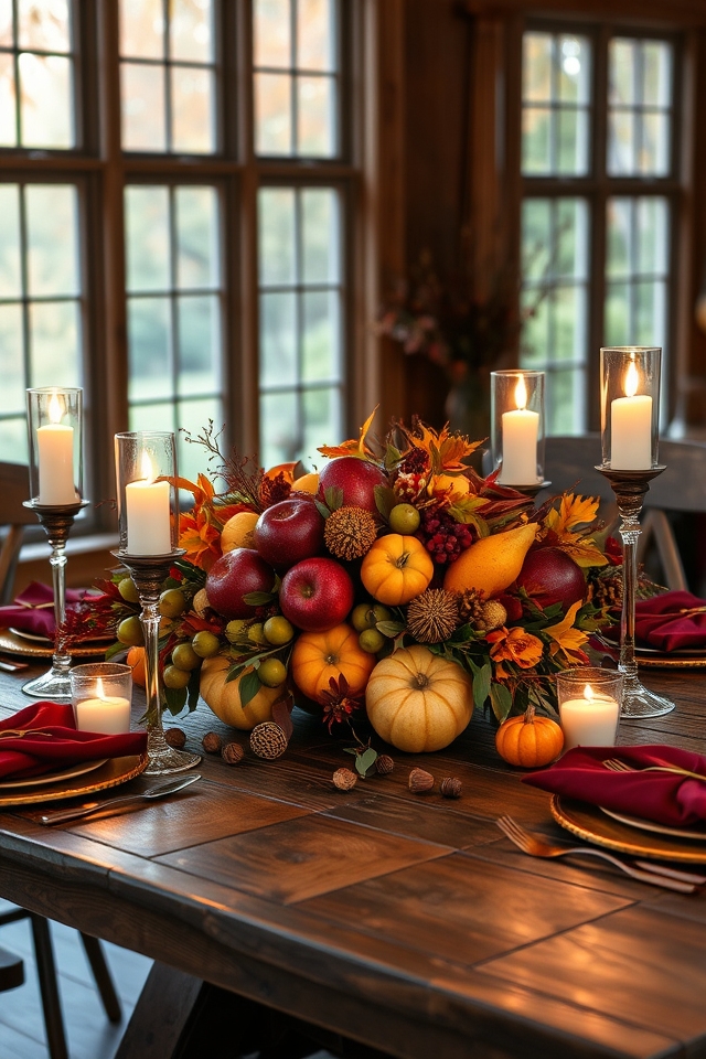 seasonal fruit dining decor