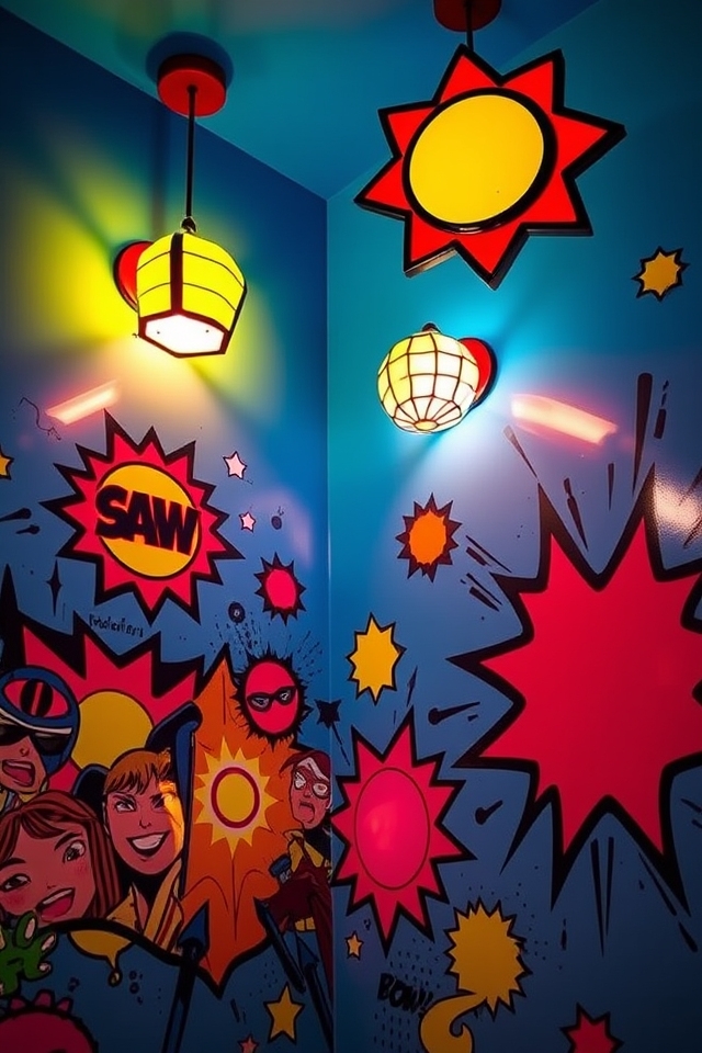 superhero themed decorative lighting