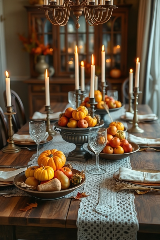 vintage autumn dining decor