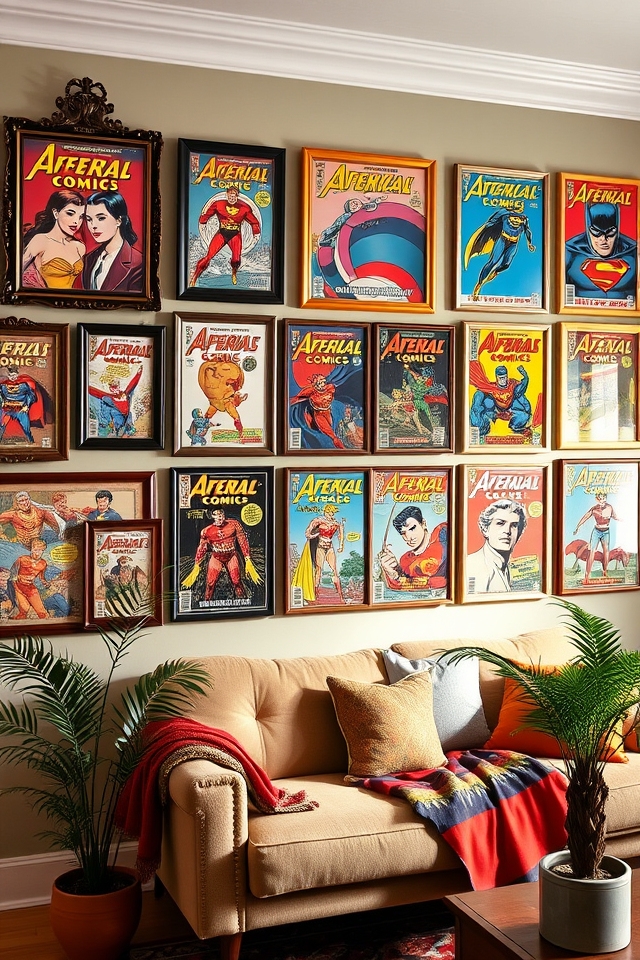 vintage comic wall decor