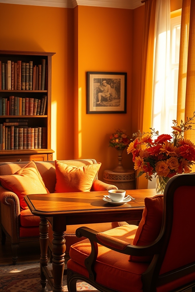 warm colors for coziness