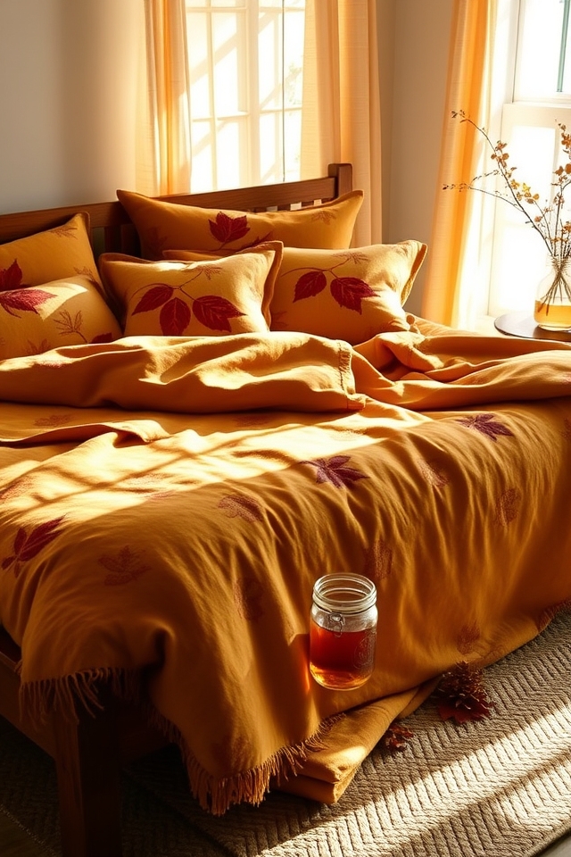 warm inviting bedding layers