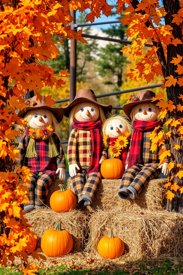 whimsical autumn scarecrow creations