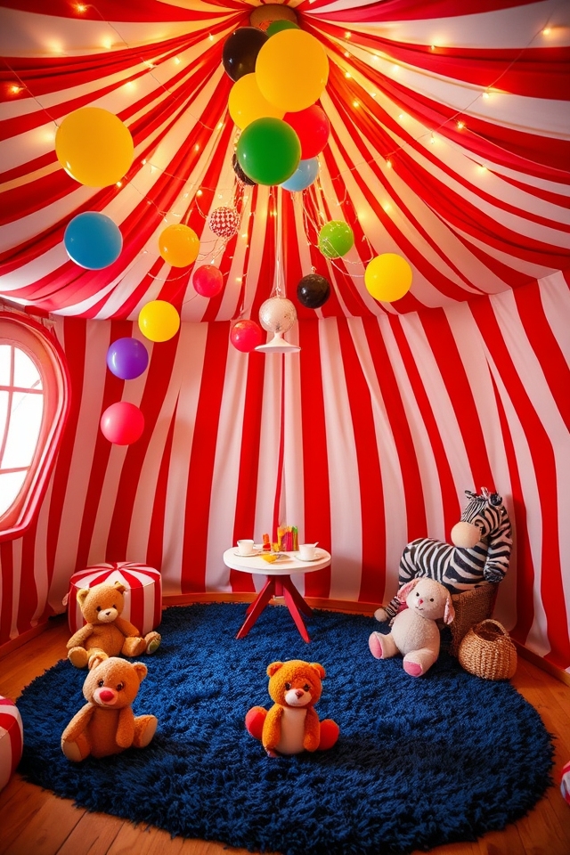 whimsical circus tent decor
